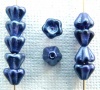 Flower Bell Purple 6mm 8mm Purple Salvia K3205 Czech Glass Bead